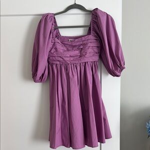 Abercrombie Emerson Poplin Puff Sleeve Mini Dress